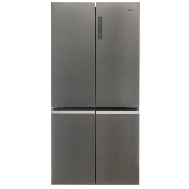 Haier HCR59F19ENMM Freestanding American Fridge Freezer - Platinum Inox H1905 W908 D748 4 Door