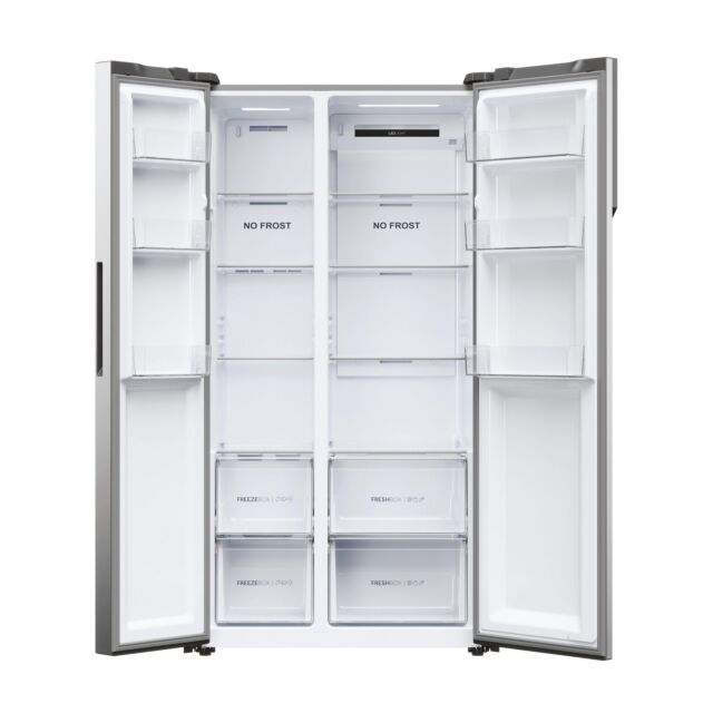 Haier HSR5918DNMP 90.5cm Total No Frost Fridge Freezer - Pt. Inox