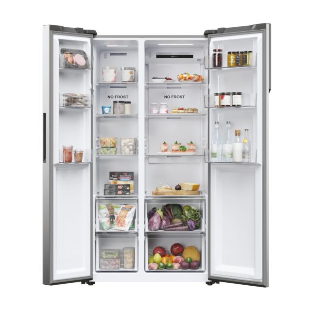 Haier HSR5918DNMP 90.5cm Total No Frost Fridge Freezer - Pt. Inox