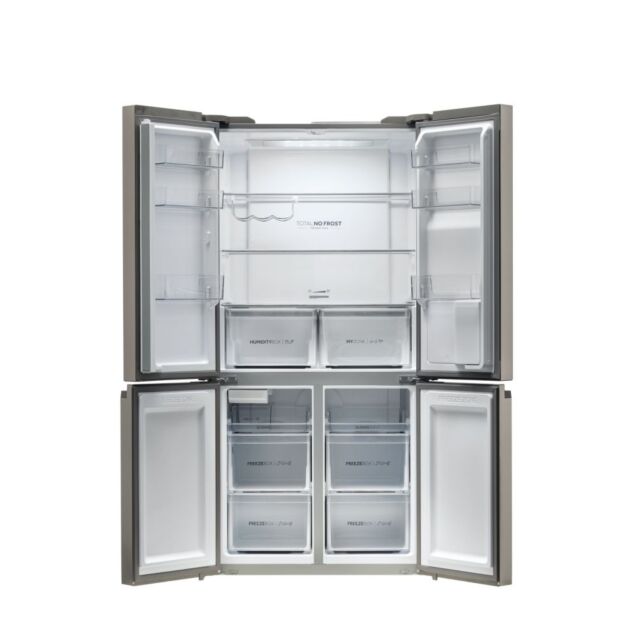 Haier HTF_520IP7 90.5cm Frost Free American Style Fridge Freezer - Platinum Inox