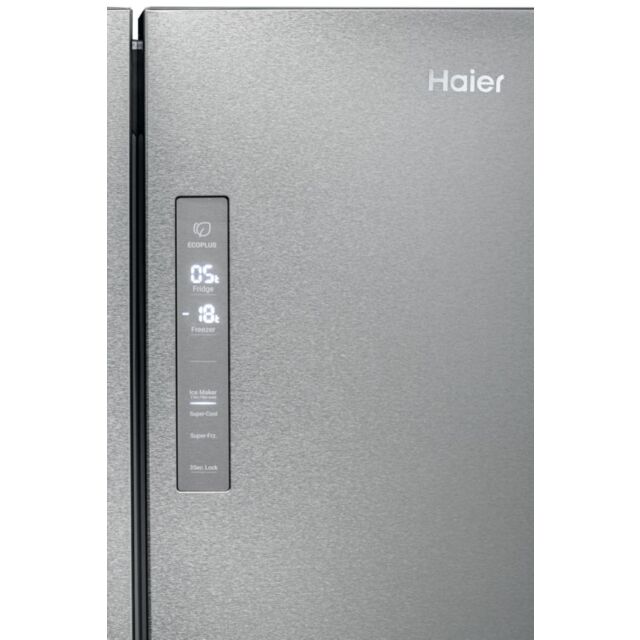 Haier HTF_520IP7 90.5cm Frost Free American Style Fridge Freezer - Platinum Inox