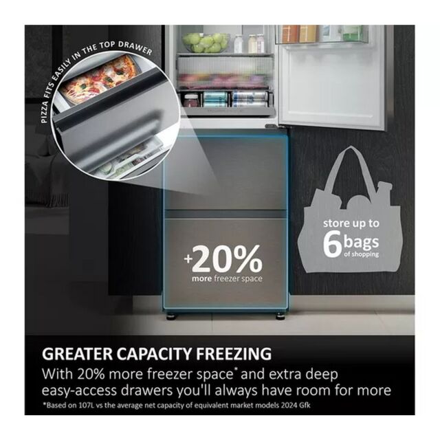Haier HTR3518ENMWK 60/40 Total Frost Free Fridge Freezer - White - H1850 W545 D622