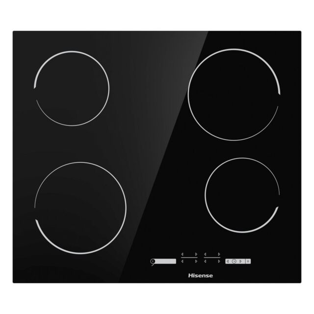 Hisense E6431C 59.5Cm Ceramic Hob - Touch Controls - Black