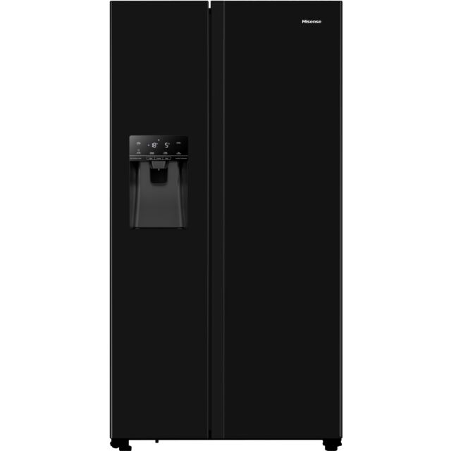 Hisense RS694N4TBE 91Cm American Style Fridge Freezer (Non Plumbed) - Black