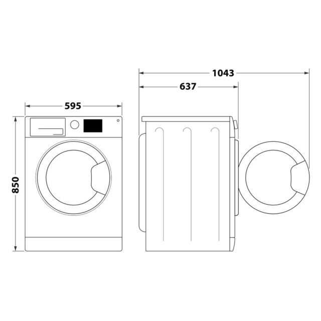 Hotpoint NSWF946GGUK Graphite Hotpoint AntiStain WASHING MACHINE 9KG - Graphite - A