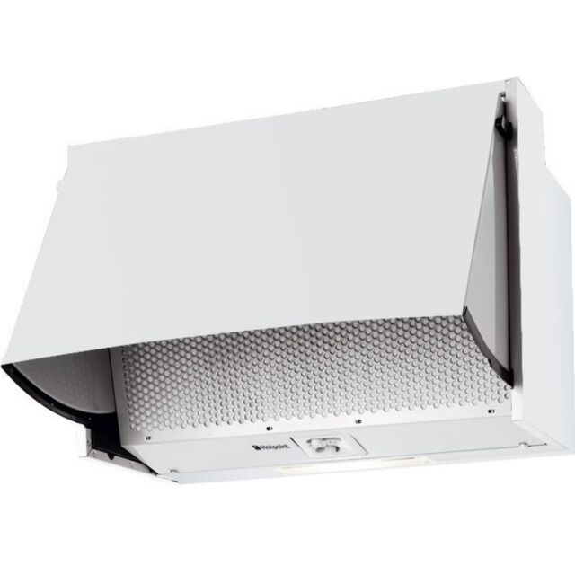 Hotpoint PAEINT66FLSW 60Cm Integrated Hood - Slider Control - Stainless Steel With Synthetic Grease 