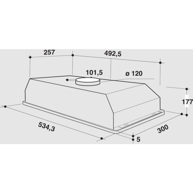 Hotpoint PCT64FLSS 60CM Integrated Canopy Hood - Slider Control - Stainless Steel With Dishwashable 