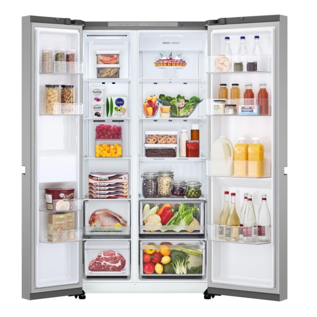 LG GSBC40PYPE H1790 W913 D735 60/40 Frost Free American Fridge Freezer - Prime Silver