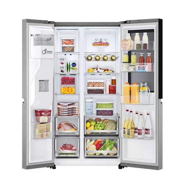 LG GSGV81PYLL Prime Silver H1790 W913 W735 Sbs Total No Frost Fridge Freezer - Prime Silver Non Plum
