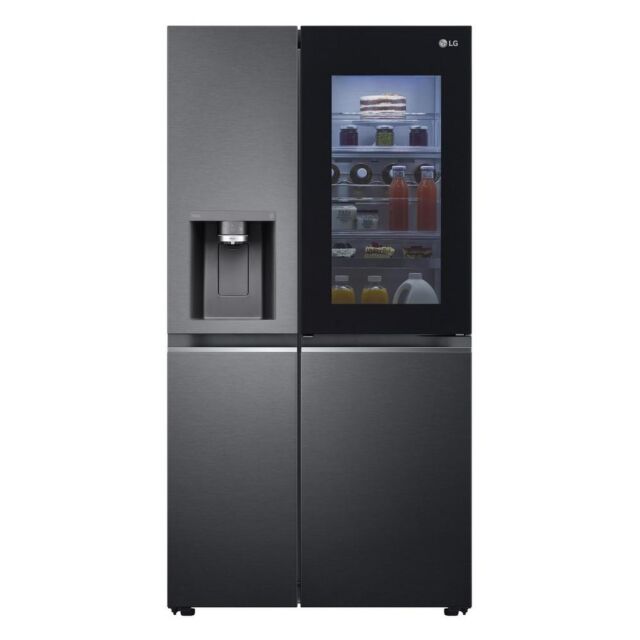 LG GSXV90MCAE 91.3Cm Frost Free American Style Fridge Freezer - Matt Black
