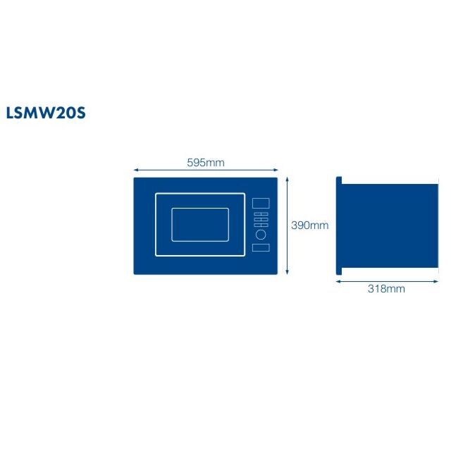 Lifestyle LSMW20S Built-in 20 lt Microwave Stainless Steel (painted cavity)