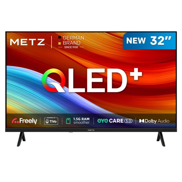 METZ 32MQH6800ZUK 32inch Metz HD Smart QLED TV with Freely Power by Tivo - Black