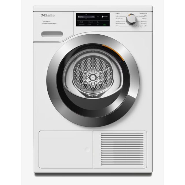 Miele TEL 785 WP Chrome Edition Heat-pump tumble dryer, 9kg, Energy A+++, 20 drying programmes, Stea