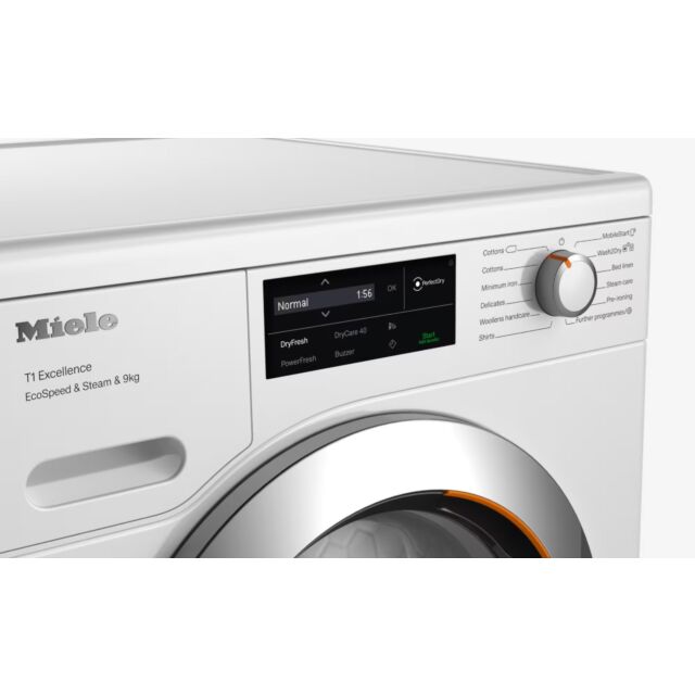 Miele TEL 785 WP Chrome Edition Heat-pump tumble dryer, 9kg, Energy A+++, 20 drying programmes, Stea