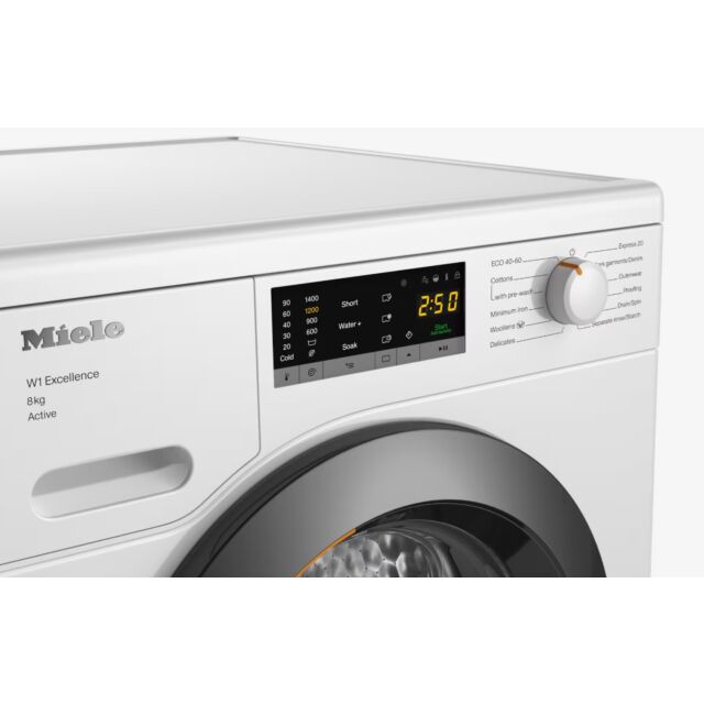 Miele WEA 125 WCS Chrome Edition Front-loading washing machine, 8kg, Graphite Grey Door, Straight Do