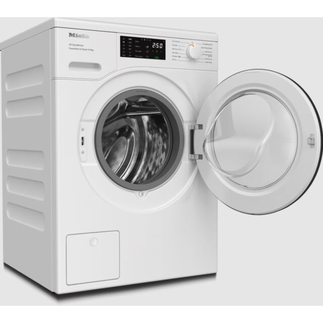 Miele WED 385 WCS Lotus White Front-loading washing machine, 9kg, Graphite Grey Door, Straight Door