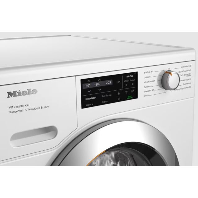Miele WEJ 885 Chrome Edition Front-loading washing machine, 9kg, Graphite Grey Door, Straight Door F