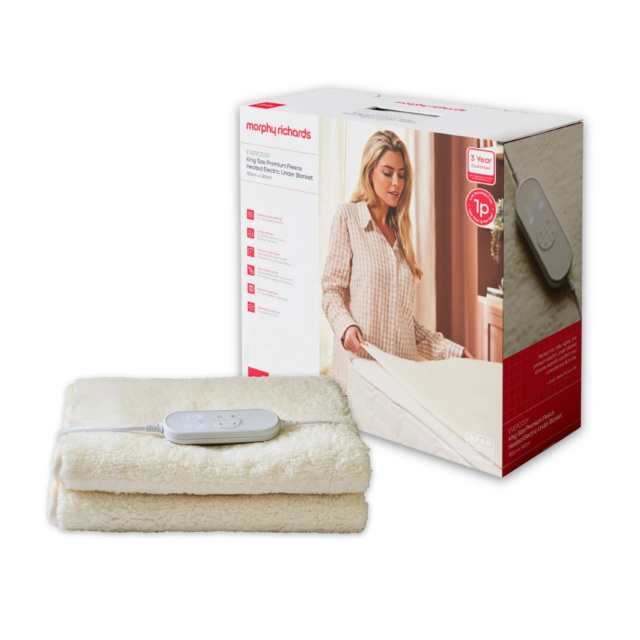 Morphy Richards 600022 EverCosy Premium Heated Underblanket - King Size Teddy Fleece