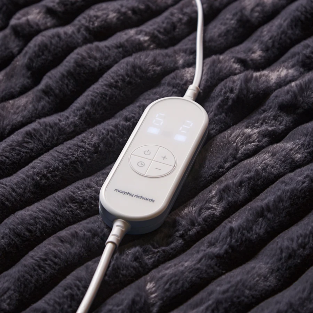 Morphy Richards 610102 EverCosy Luxury Striped Fleece Electric Heated Throw (Small)
