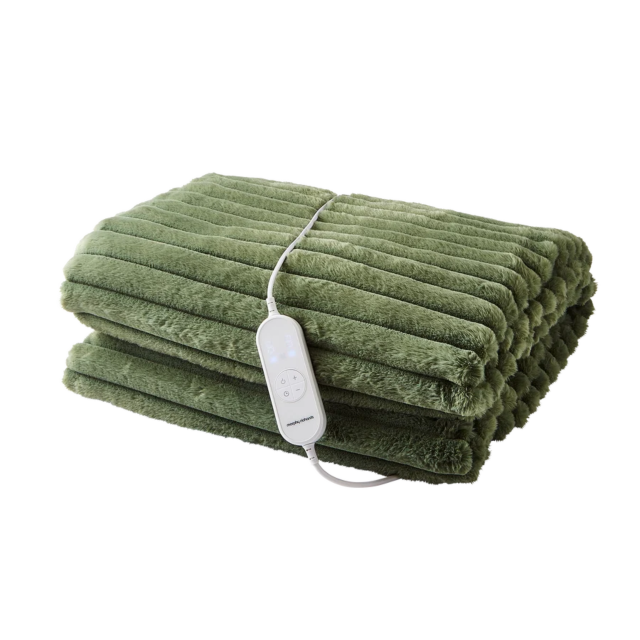 Morphy Richards 610104 EverCosy Luxury Striped Fleece Electric Heated Throw (Large)