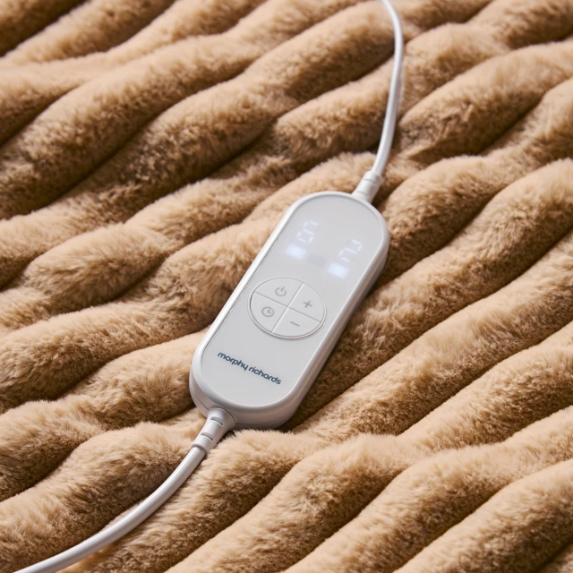 Morphy Richards 610106 EverCosy Luxury Striped Fleece Electric Heated Throw (Large)
