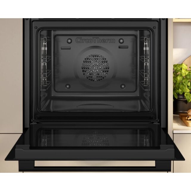Neff B1DCC0AK3B Black CircoTherm, 5 functions, Red LED display