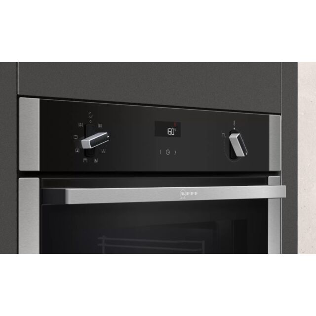 Neff B4ACF1AN0B Black with Stee CircoTherm, 6 functions, LCD display, Rotating handle N50