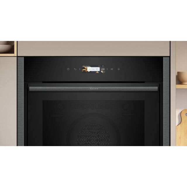 Neff B54CR71G0B Black with Grap Electronic, 3.7inch Full Touch TFT Display, Circotherm, 14 Functions,