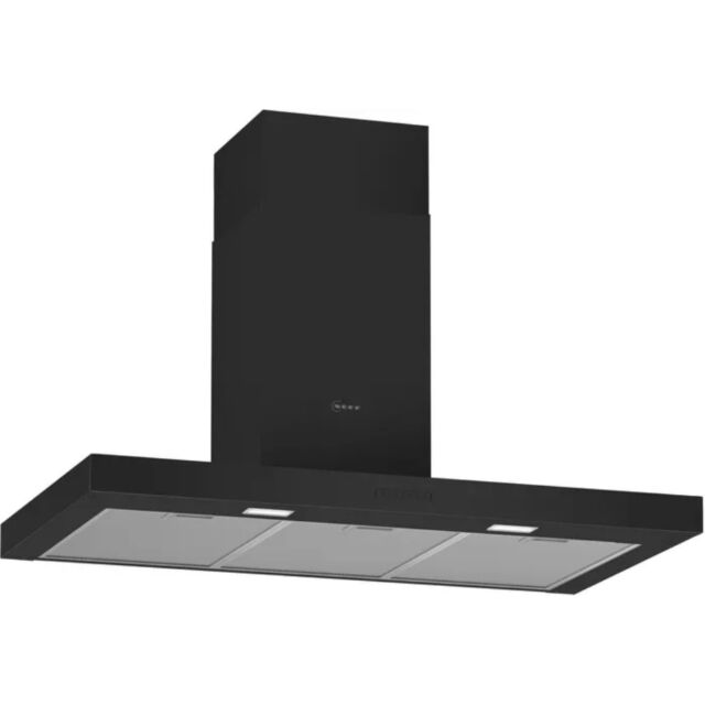 Neff D92BBC0S0B Black 90cm, Box Design, 3 speed, push buttons, LED lights. Optional CleanAir Standar