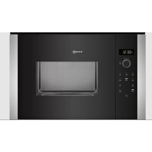 Neff HLAWD53N0B Black + Steel Built-In Microwave