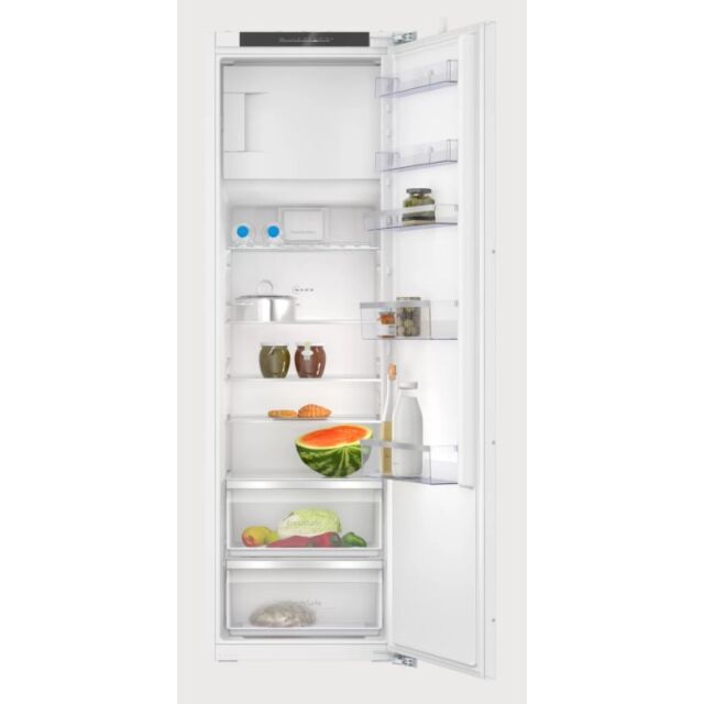 Neff KI2822FE0G 177x54.1 built in fridge with 4* ice box, FreshSafe 2, FreshSafe, LED Light, 5 glass