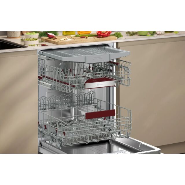 Neff S155ECX07G Stainless steel Built-In, Open Dry, 6 Progs, Flex 2 Baskets, Flex Cutlery Drawer, 5