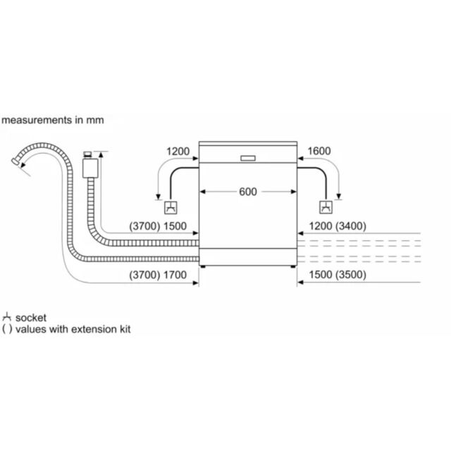 Neff S155HVX00G Integrated Dishwasher - 14 Place Settings - Cutlery Tray
