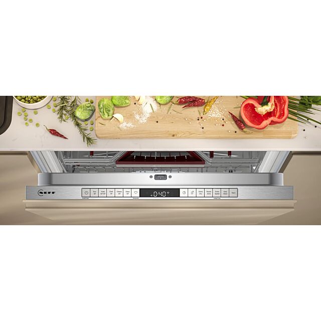 Neff S195HCX02G Stainless steel Integrated Dishwasher, Cutlery Tray, 14 Place Settings