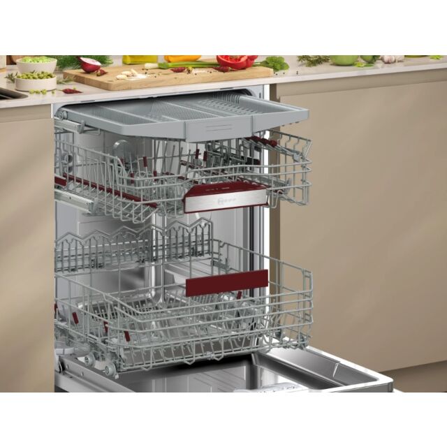 Neff S195HCX02G Stainless steel Integrated Dishwasher, Cutlery Tray, 14 Place Settings
