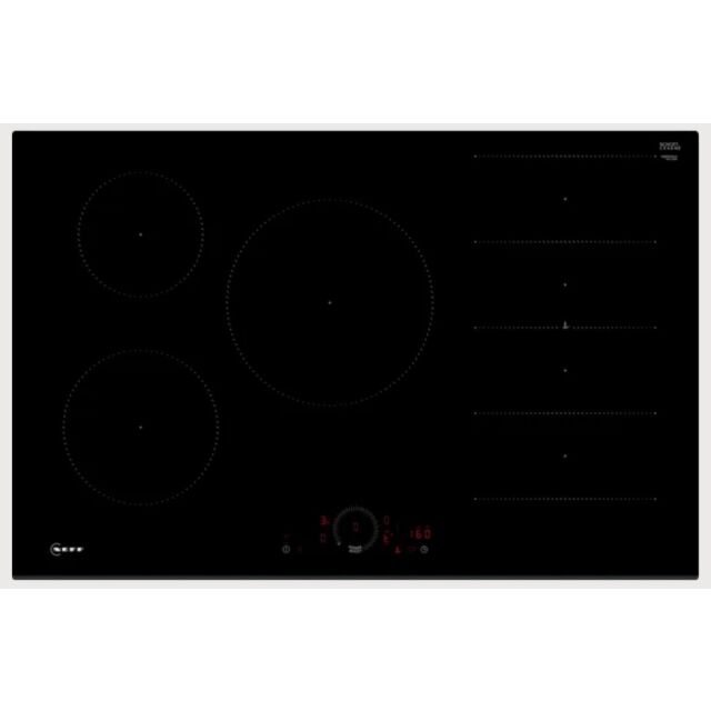 Neff T68FHV4L0 Black Glass 80cm Induction Hob - Black