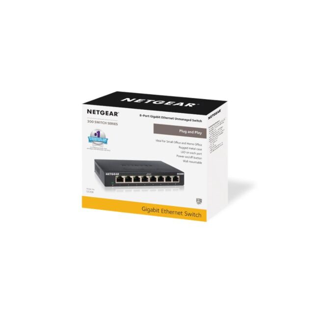 Netgear GS308 8-Port Gigabit Ethernet Unmanaged Switch