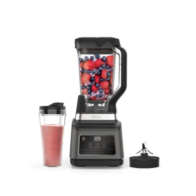 Ninja BN750UK Black / Silver 2-In-1 Blender With Auto-Iq