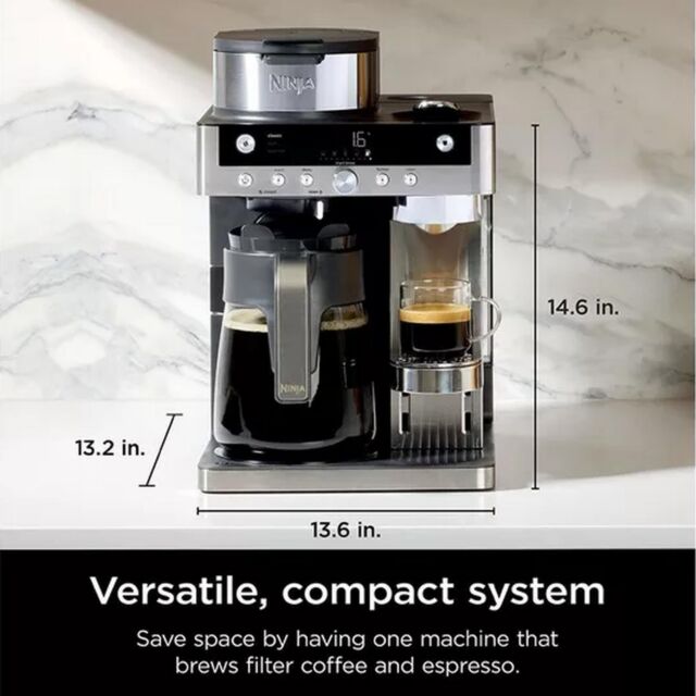 Ninja CFN802UK Espresso & Filter Coffee Machine - Silver / Black