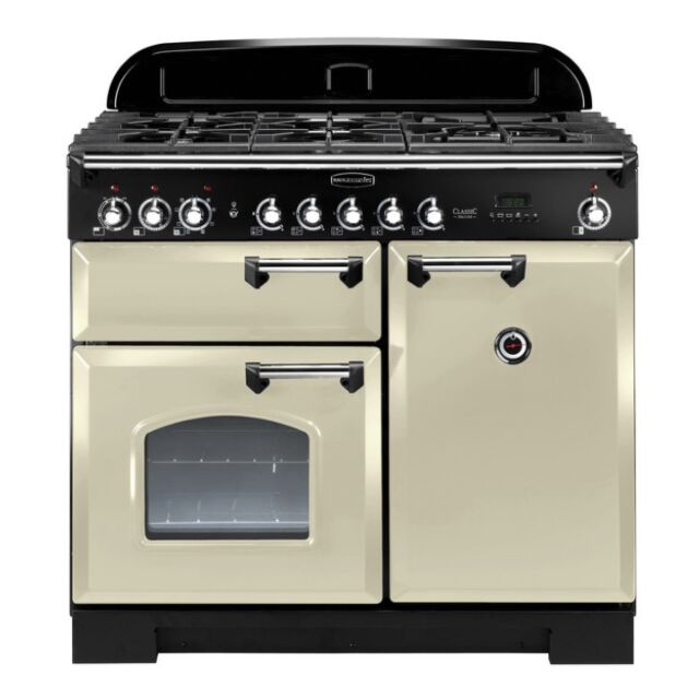 Rangemaster CDL100DFFCR/C Cream/Chrome Classic Deluxe 100 Dual Fuel Range Cooker