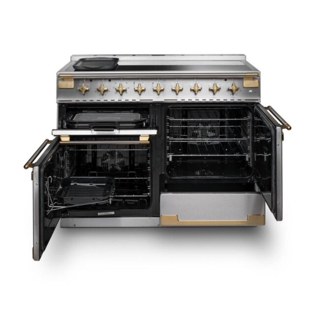 Rangemaster ELS110EISS/AB S/Steel Elise Luxe 110 Ind. S/Steel & Brass