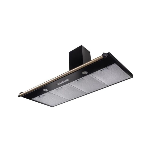 Rangemaster RCLAHDC110BL/B 134330 110Cm Rm Classic Hood Black/ Brass Rail