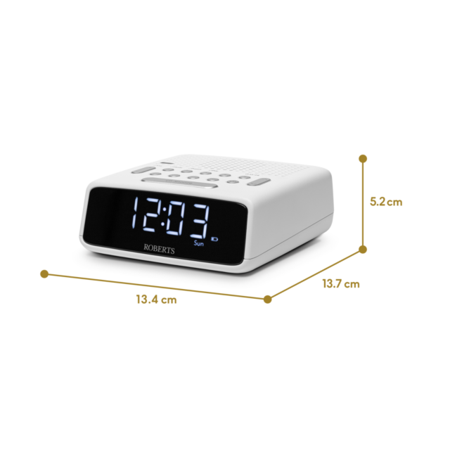 Roberts ORTUSFMWH White Clock Radio | FM