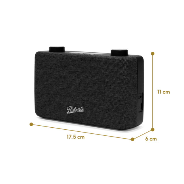 Roberts PLAYFMBK Black Portable Radio | FM