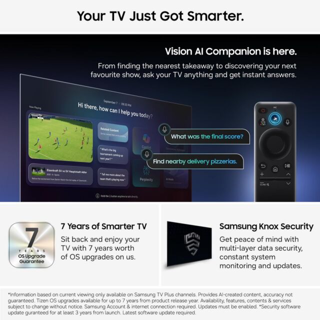Samsung MRE65R85HAUXXU 65inch 4K Micro RGB Vision AI Smart TV