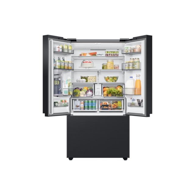 Samsung RF24BB620EB1EU Black Steel 90.8cm 70/30 Total No Frost American Fridge Freezer - Black