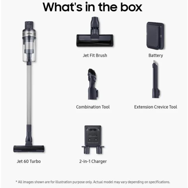 Samsung VS15A6031R4 Stick Vacuum Cleaner - 40 Minute Run Time