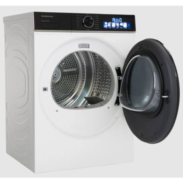 Schonhaus TDSHF018A3W 8kg Heat Pump Tumble Dryer - White
