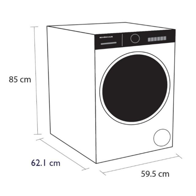 Schonhaus TDSHF018A3W 8kg Heat Pump Tumble Dryer - White
