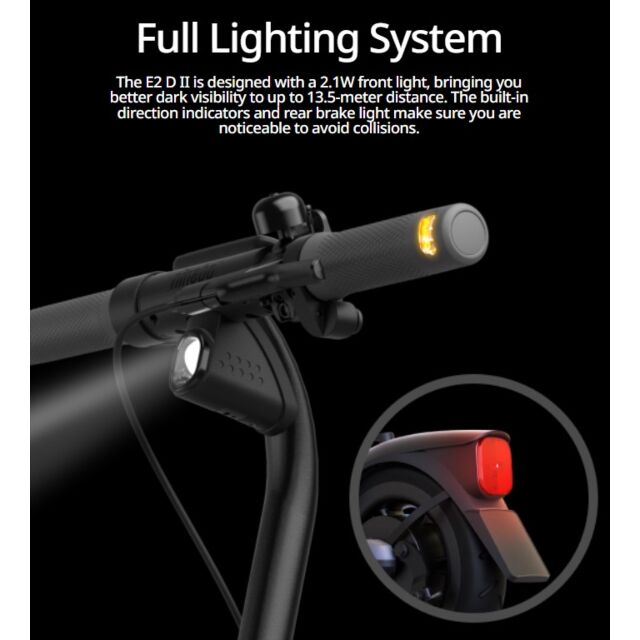 Segway KICKE2DII Black Kickscooter E2 D Il Electric Folding Scooter